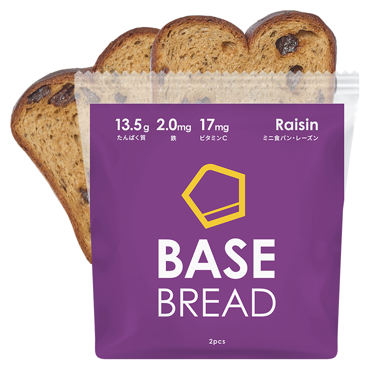 BASE BREAD Mini Toast - Raisin (Pack of 2)